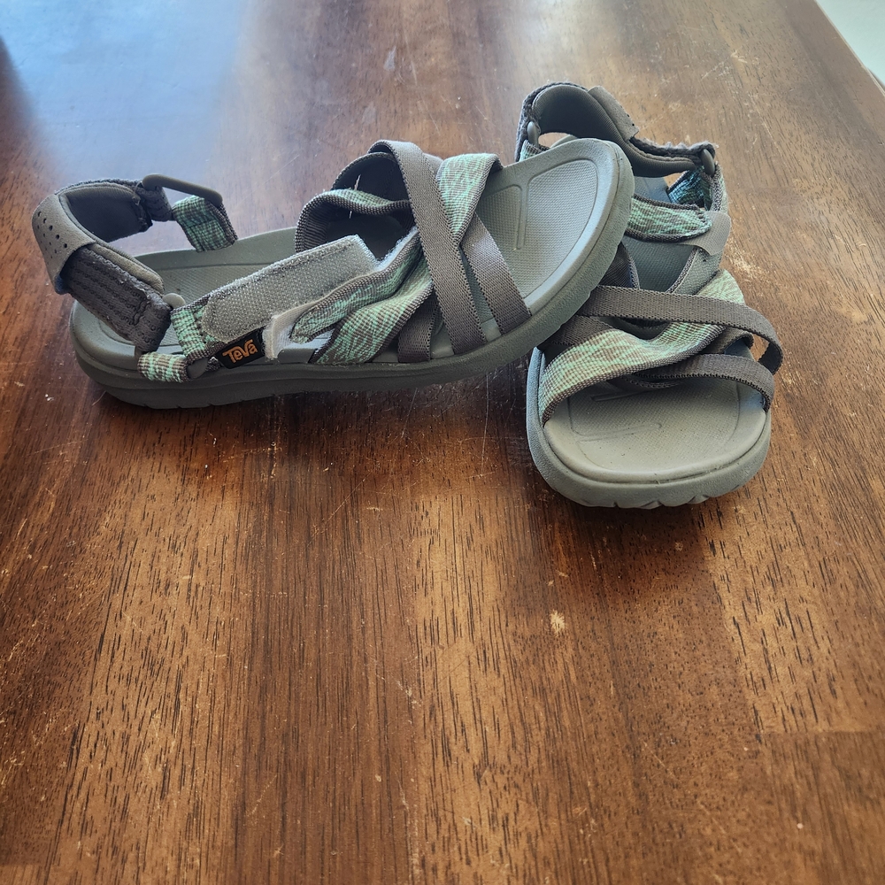 Teva Strappy Green and Black Outdoor Sandals